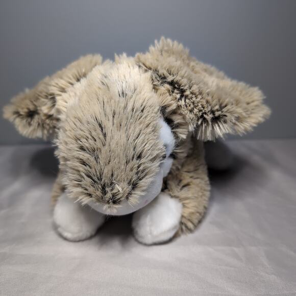 Tom's Toy Bunny Rabbit Plush Frosted Brown White Easter Stuffed Toy Animal Bow - Picture 3 of 11